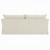Seya Modern Sofa with 2 Pillow | Beige Linen Plush Cushions | 82"
