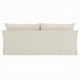 Seya Modern Sofa with 2 Pillow | Beige Linen Plush Cushions | 82"