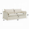Seya Modern Sofa with 2 Pillow | Beige Linen Plush Cushions | 82"