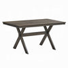 Meya Dining Table | 59" Rectangular Top | Farmhouse Frame | Gray Wood