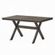 Meya Dining Table | 59" Rectangular Top | Farmhouse Frame | Gray Wood