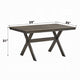 Meya Dining Table | 59" Rectangular Top | Farmhouse Frame | Gray Wood