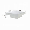 Keya Coffee Table | 43" Square Plinth Top | High Gloss White Finish