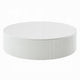 Del Modern Coffee Table | 47" Round Top | Glossy White Ribbed Base