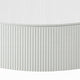 Del Modern Coffee Table | 47" Round Top | Glossy White Ribbed Base