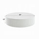 Del Modern Coffee Table | 47" Round Top | Glossy White Ribbed Base