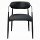 Vonn Dining Armchair Set of 2 | Faux Leather | Curved Back | Black Metal