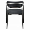 Vonn Dining Armchair Set of 2 | Faux Leather | Curved Back | Black Metal