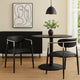 Vonn Dining Armchair Set of 2 | Faux Leather | Curved Back | Black Metal