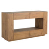 Ayma Sofa Console Table | 4 Drawers | 54" Rectangular | Oak Brown