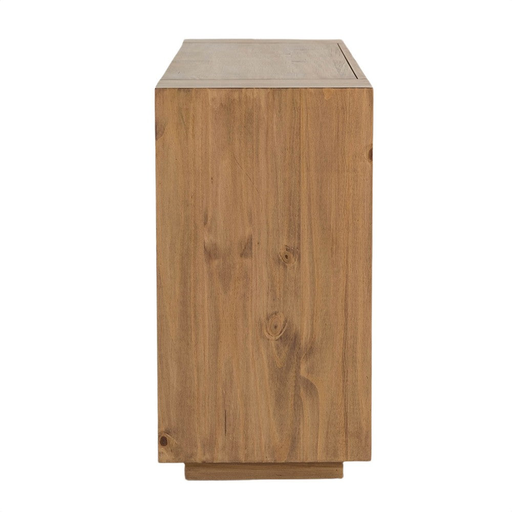 Ayma Sofa Console Table | 4 Drawers | 54" Rectangular | Oak Brown