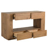 Ayma Sofa Console Table | 4 Drawers | 54" Rectangular | Oak Brown