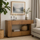 Ayma Sofa Console Table | 4 Drawers | 54" Rectangular | Oak Brown