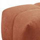 Leya Modular Ottoman | Tufted Coral Red Linen | 43" Rectangular Seat