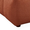 Leya Modular Ottoman | Tufted Coral Red Linen | 43" Rectangular Seat