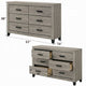Rachy Dresser | 6 Drawers with Black Handles | Farmhouse Light Gray