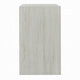 Geya Nightstand with 3 Drawers | Chrome Metal Handles | Light Gray