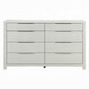 Geya Wide Dresser | 8 Drawers with Chrome Metal Handles | Light Gray