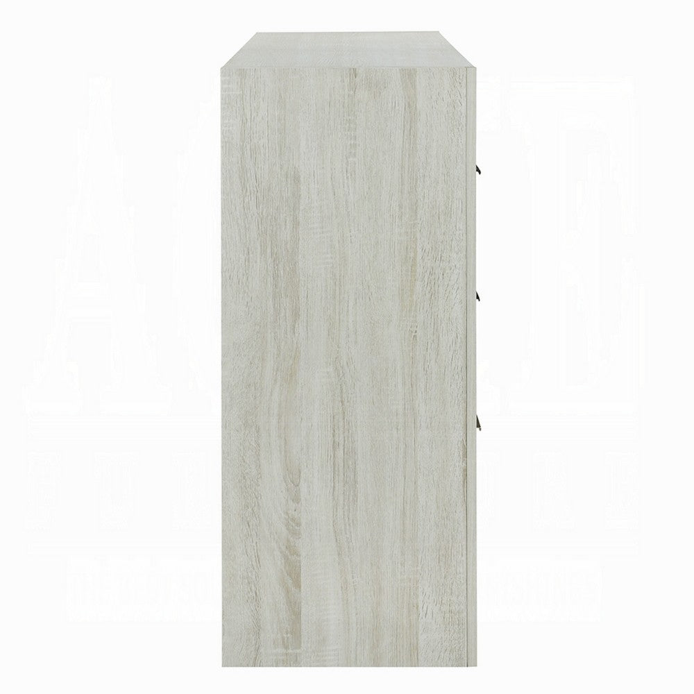 Geya Wide Dresser | 8 Drawers with Chrome Metal Handles | Light Gray