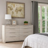 Geya Wide Dresser | 8 Drawers with Chrome Metal Handles | Light Gray
