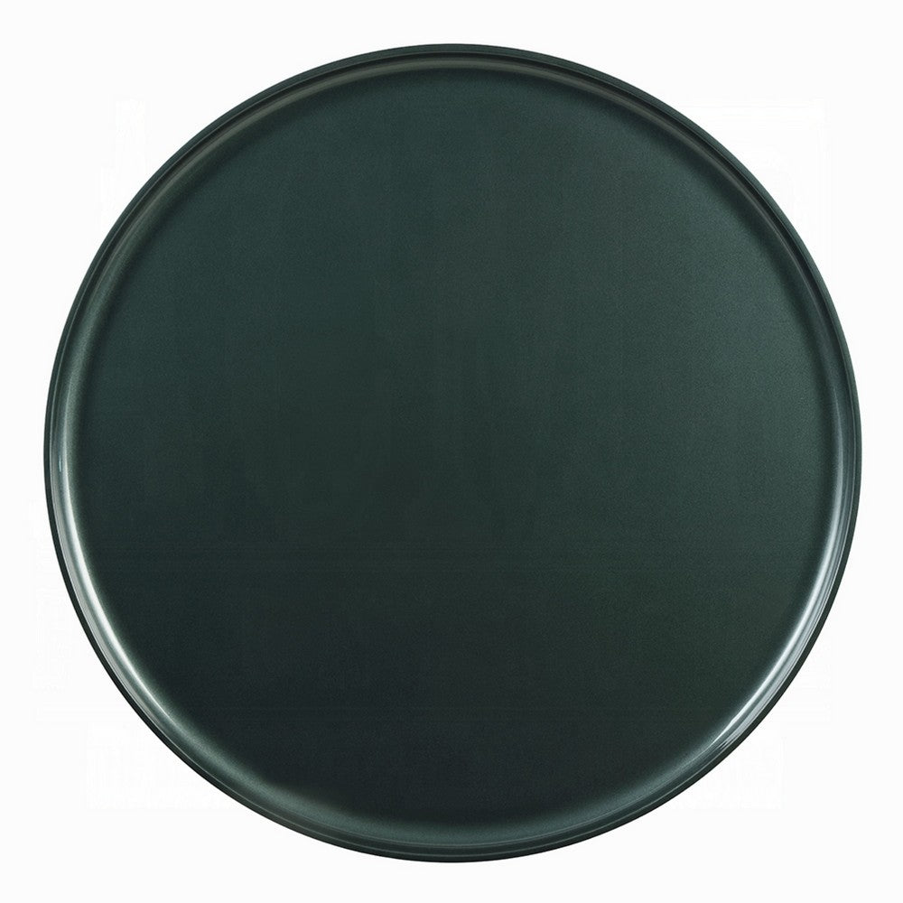 Lexy Coffee Table | 35" Round Top | Low Profile High Gloss Blackish Green