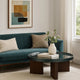Lexy Coffee Table | 35" Round Top | Low Profile High Gloss Blackish Green