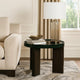 Lexy Side End Table | 24" Round Top | High Gloss Blackish Green