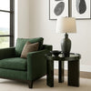 Lexy Side End Table | 24" Round Top | High Gloss Blackish Green