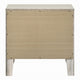 Remy Nightstand | 3 Contemporary Faceted Drawers | Antique White Finish