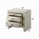 Remy Nightstand | 3 Contemporary Faceted Drawers | Antique White Finish
