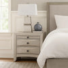 Remy Nightstand | 3 Contemporary Faceted Drawers | Antique White Finish