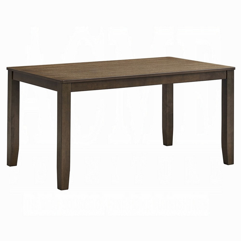 Dexy Dining Table | 59" Rectangular Top | Farmhouse Walnut Brown