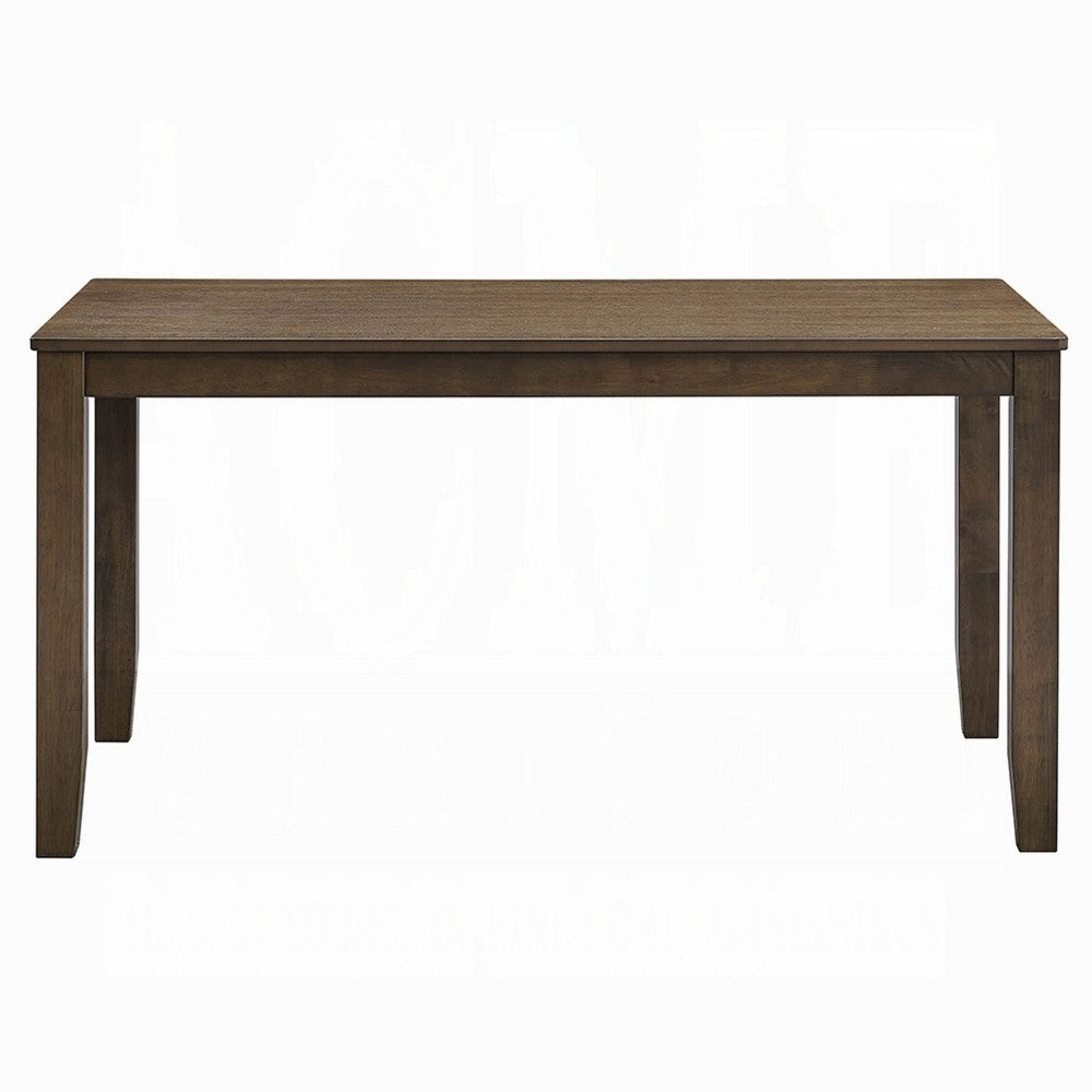 Dexy Dining Table | 59" Rectangular Top | Farmhouse Walnut Brown
