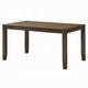 Dexy Dining Table | 59" Rectangular Top | Farmhouse Walnut Brown