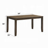Dexy Dining Table | 59" Rectangular Top | Farmhouse Walnut Brown