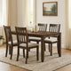 Dexy Dining Table | 59" Rectangular Top | Farmhouse Walnut Brown