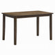 Dexy Dining Table | 47" Rectangular Top | Farmhouse Walnut Brown