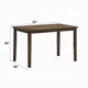 Dexy Dining Table | 47" Rectangular Top | Farmhouse Walnut Brown