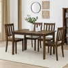 Dexy Dining Table | 47" Rectangular Top | Farmhouse Walnut Brown