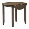 Dexy Dining Table | 35" Round Top | Farmhouse Walnut Brown Wood