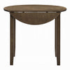 Dexy Dining Table | 35" Round Top | Farmhouse Walnut Brown Wood