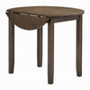 Dexy Dining Table | 35" Round Top | Farmhouse Walnut Brown Wood