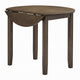 Dexy Dining Table | 35" Round Top | Farmhouse Walnut Brown Wood
