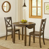 Dexy Dining Table | 35" Round Top | Farmhouse Walnut Brown Wood