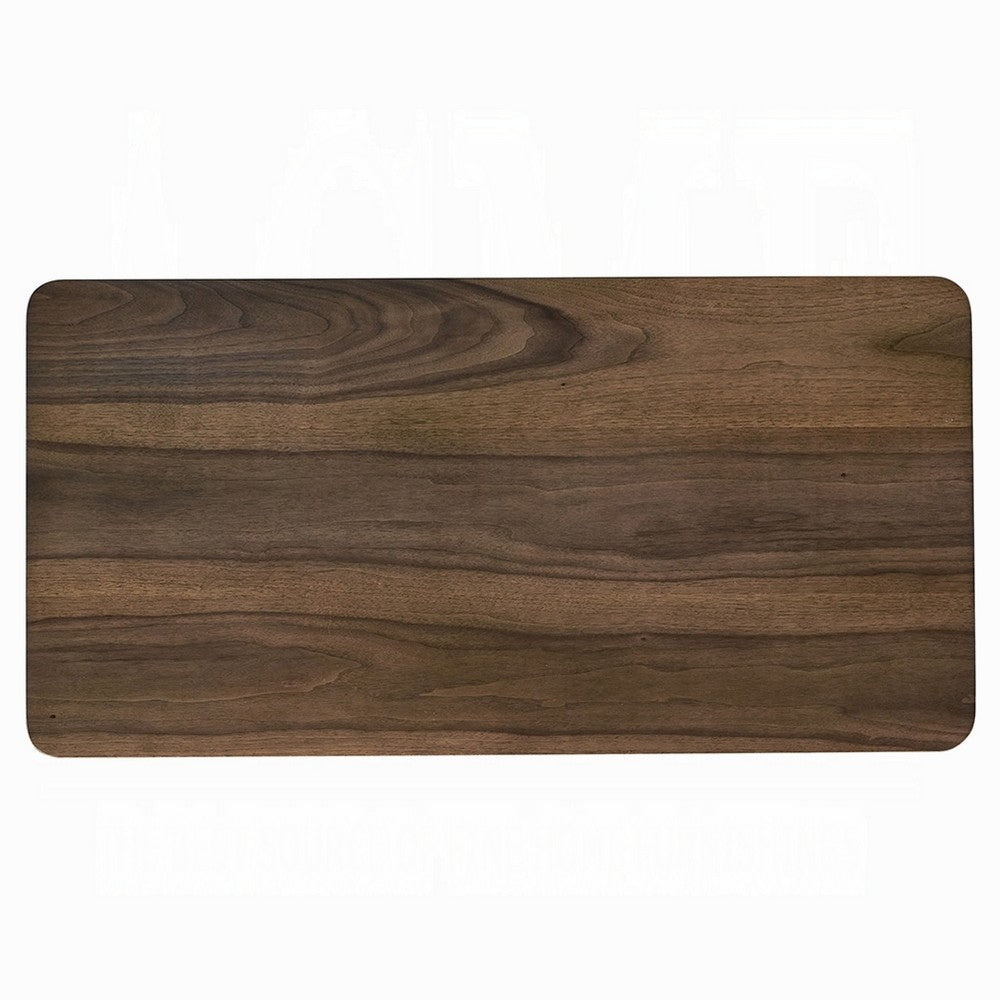 Fexy Coffee Table | 47" Rectangular Top w Angled Legs | Walnut Brown