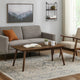 Fexy Coffee Table | 47" Rectangular Top w Angled Legs | Walnut Brown
