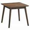 Fexy Side End Table | 24" Square Top w Angled Legs | Walnut Brown