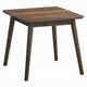 Fexy Side End Table | 24" Square Top w Angled Legs | Walnut Brown