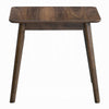 Fexy Side End Table | 24" Square Top w Angled Legs | Walnut Brown