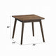Fexy Side End Table | 24" Square Top w Angled Legs | Walnut Brown